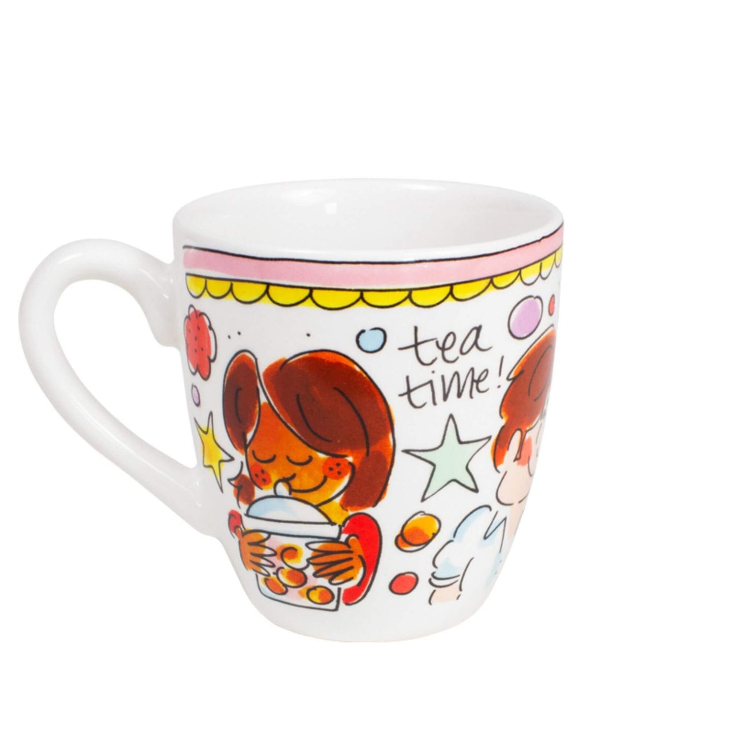 Blond Amsterdam Even Bijkletsen Minimok Roze Rand Tea Time