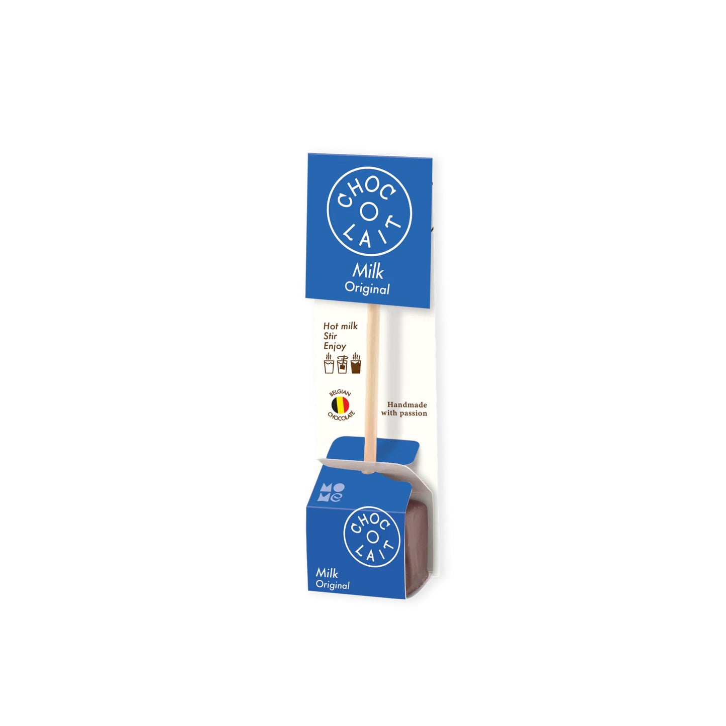 Choc-O-Lait-stick voor warme chocolademelk in de smaak melk