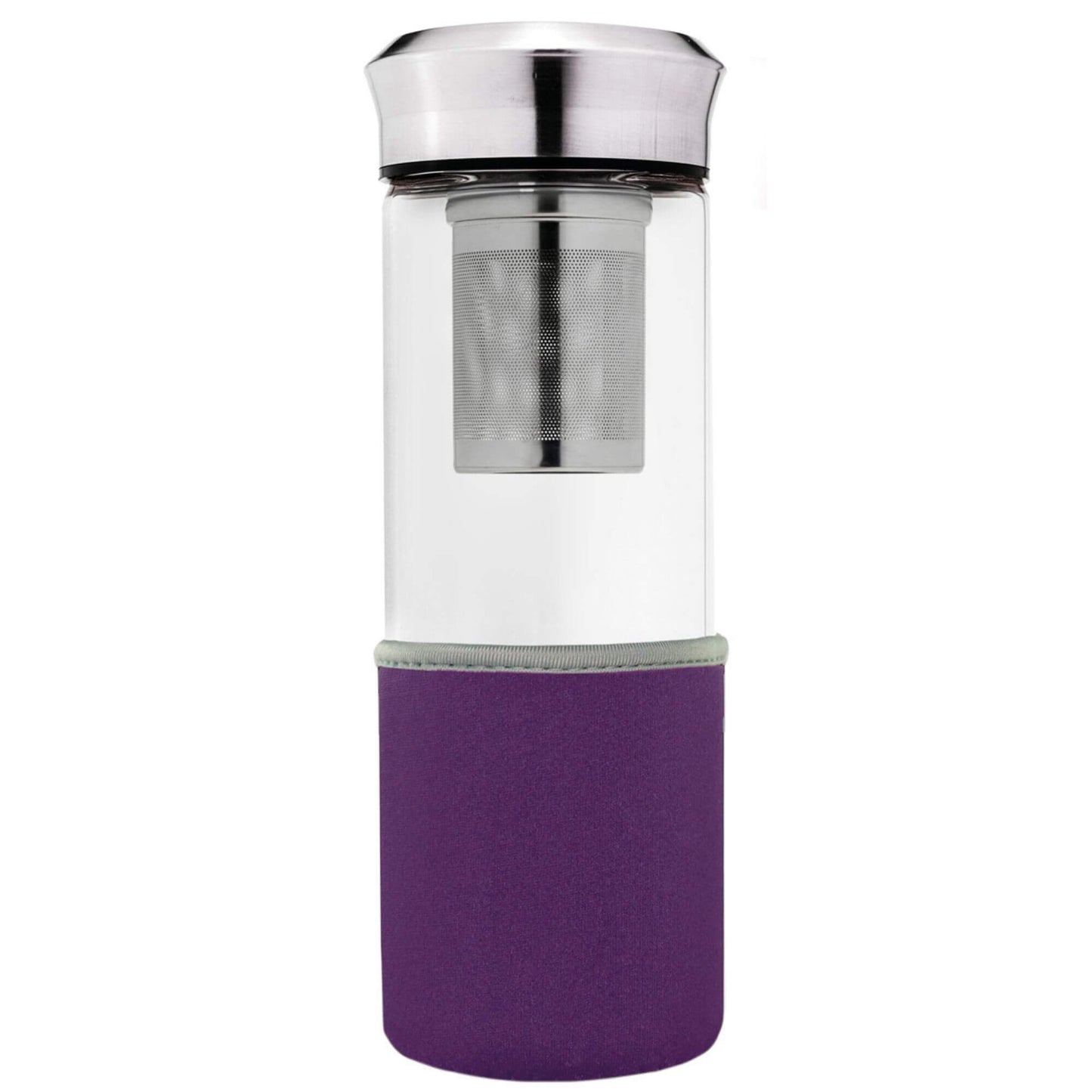 Creano teamaker, een glazen fles met theefilter