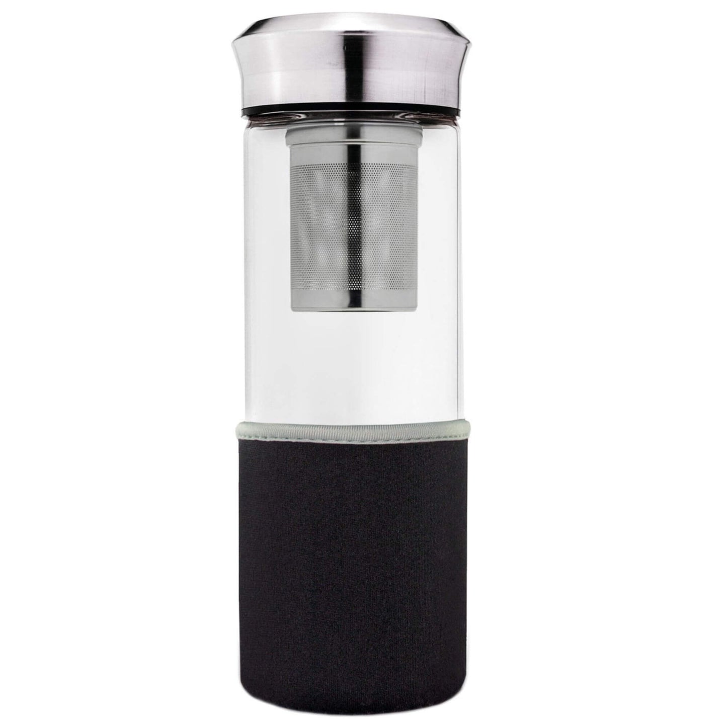 Creano teamaker, een glazen fles met theefilter