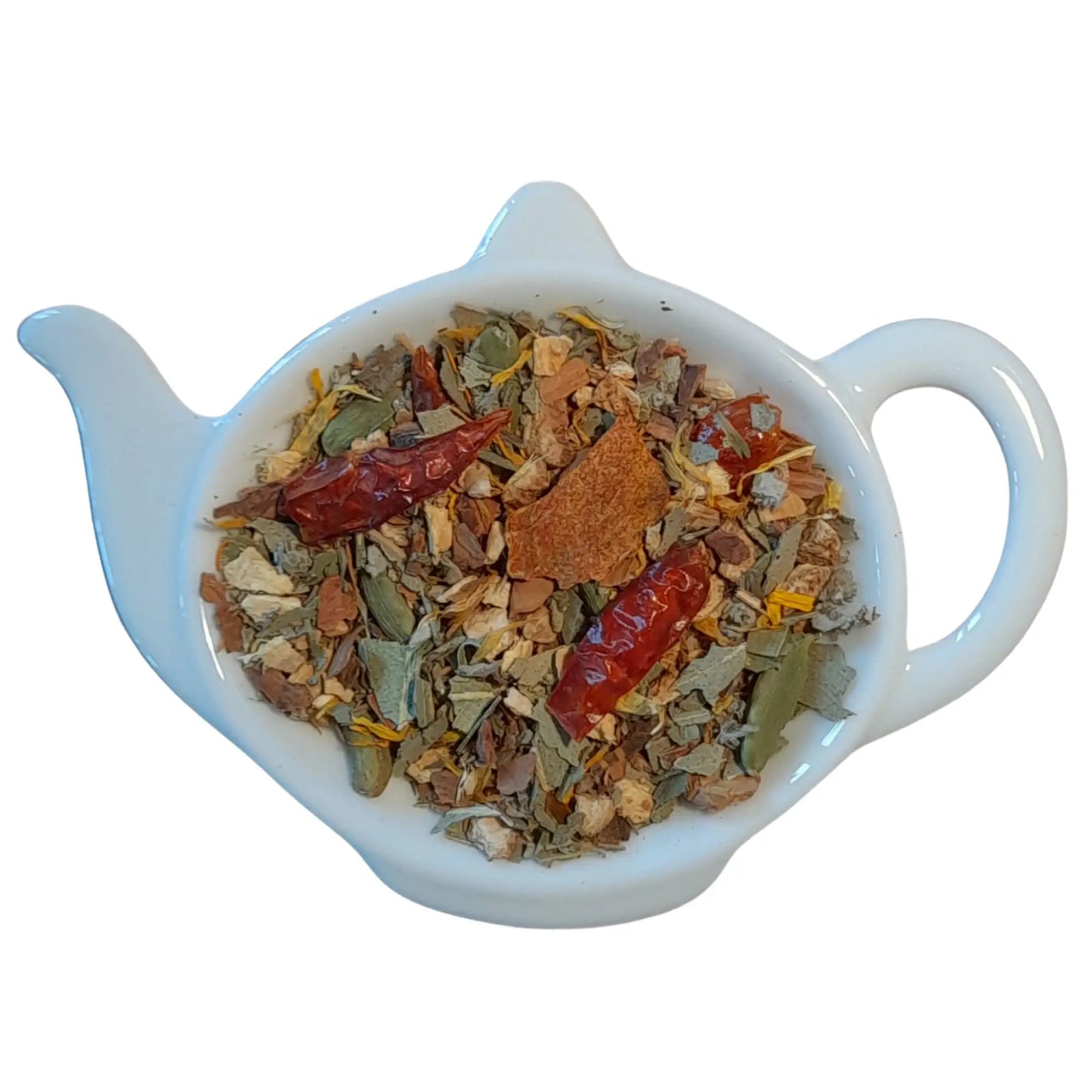 Goede Start, Een pittige kruideninfusie met eucalyptus, chilipeulen, kardemom en nog veel meer verfrissende kruiden