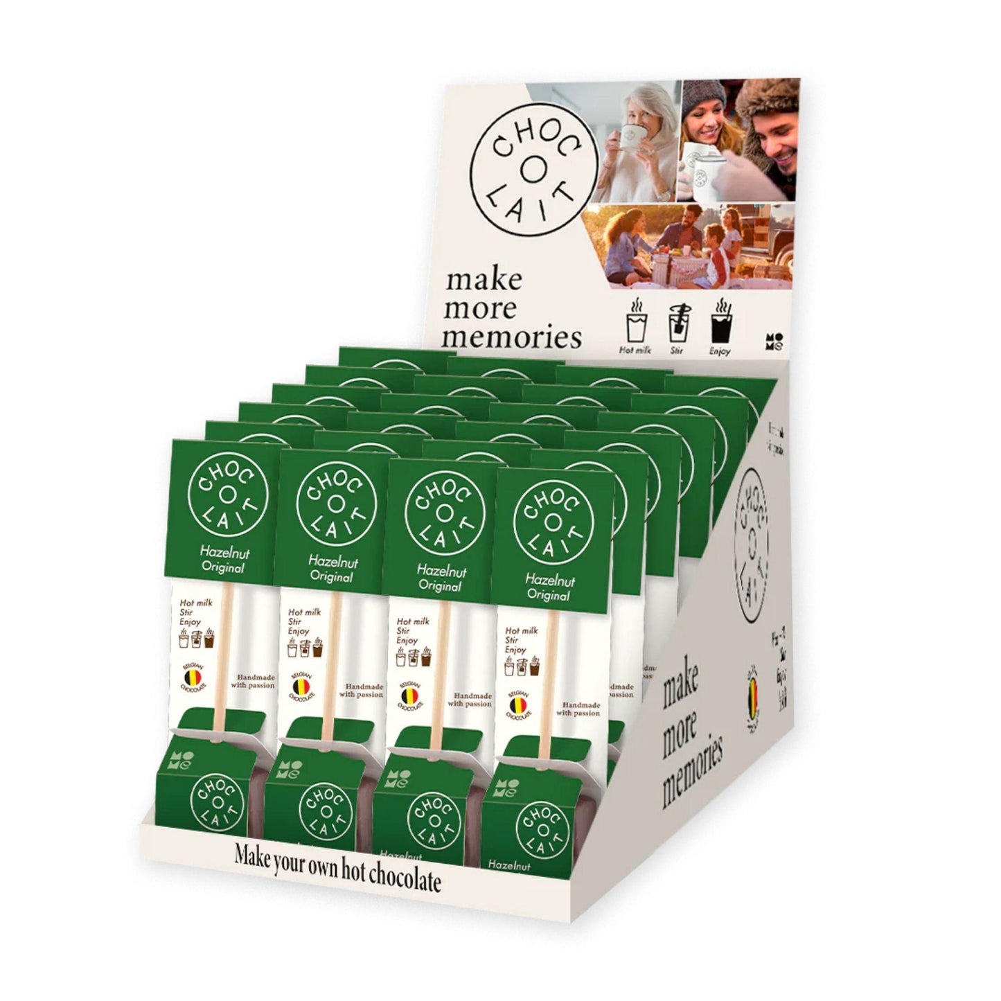 Hot Chocolate Spoon Hazelnoot MoMe – Belgische chocolade stick met hazelnootsmaak