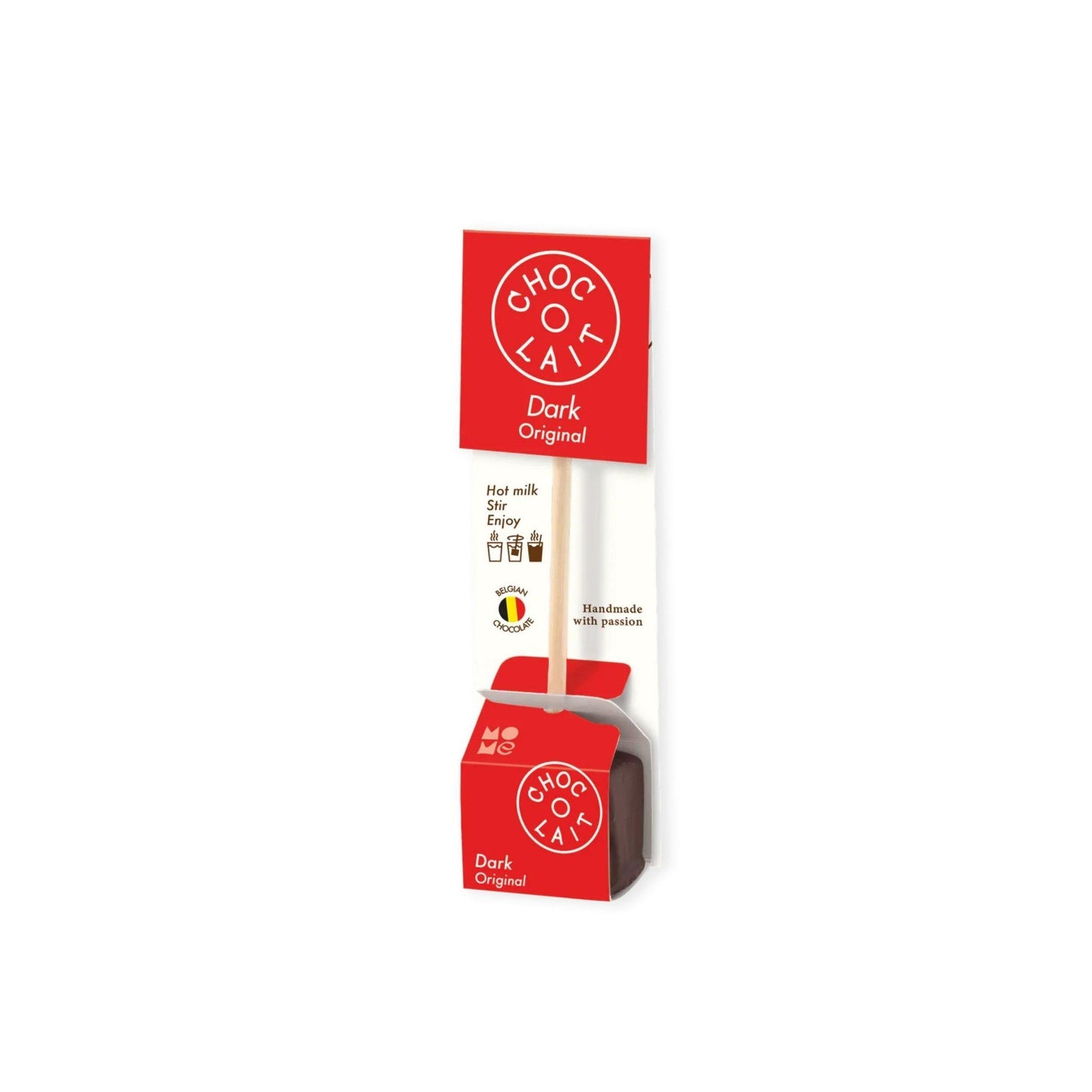 Hot Chocolate Spoon Puur MoMe – Belgische pure chocolade stick voor warme chocolademelk