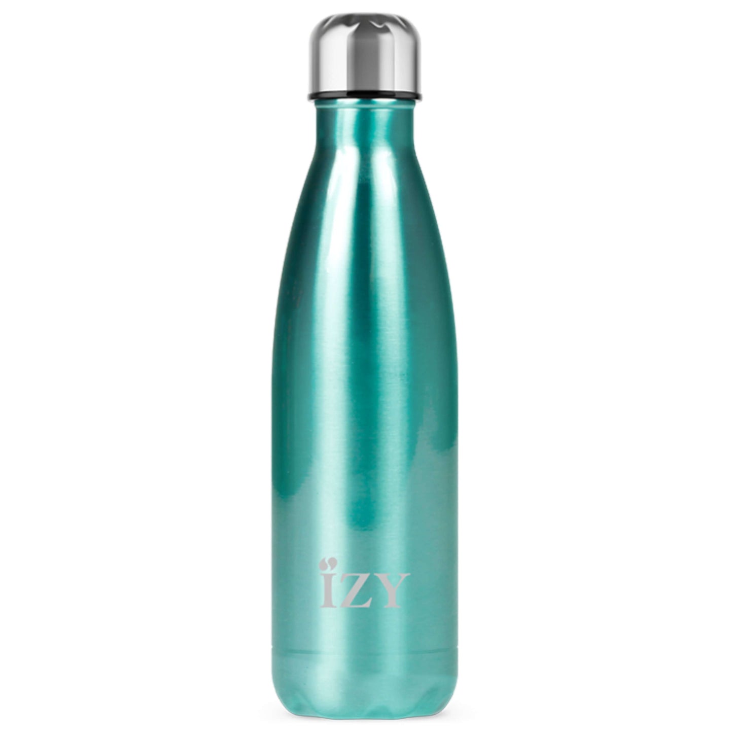 Izy Bottle Chroom blauwe thermosfles