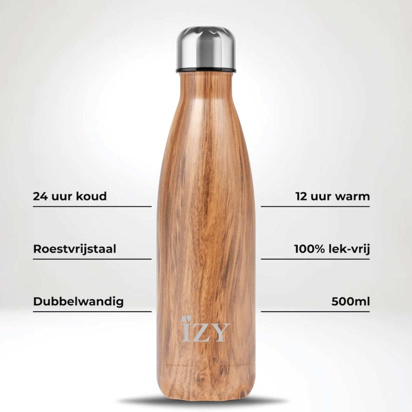 Izy Bottles Thermosfles Design Bruin 500 ml