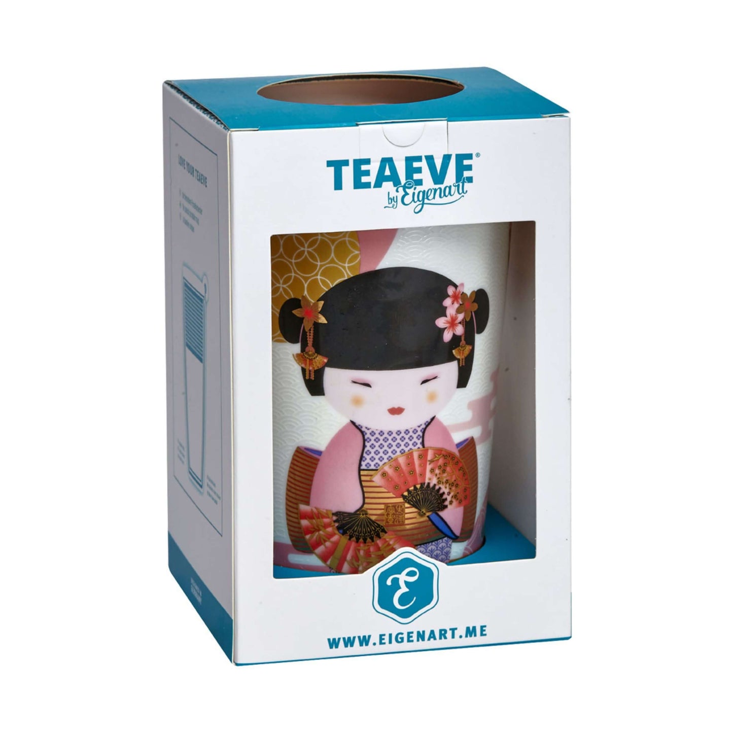 TeaEve dubbelwandige theemok incl. filter Little Geisha rose in doosje