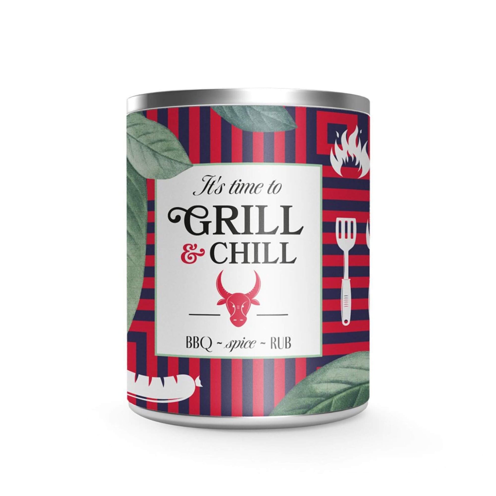 Barbecue kruidenmix in cadeaublik "It's time to grill and chill"