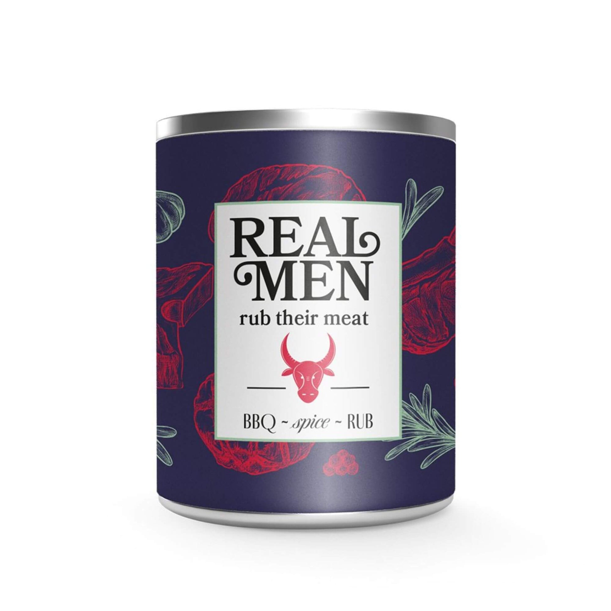 Barbecue kruidenmix in cadeaublik "Real men rub their meat"