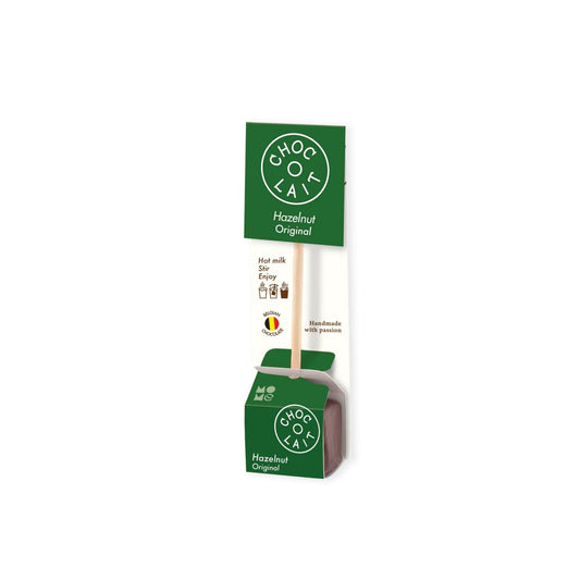 Hot Chocolate Spoon Hazelnoot MoMe – Belgische chocolade stick met hazelnootsmaak