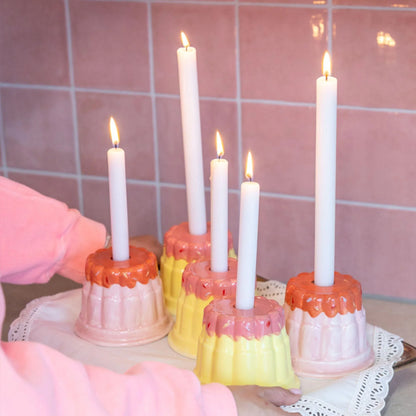 Kandelaar Blond Birthday Geel Pudding