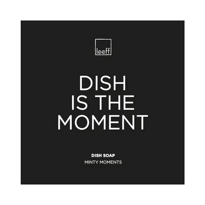 Leeff Afwasmiddel etiket Dish is the moment
