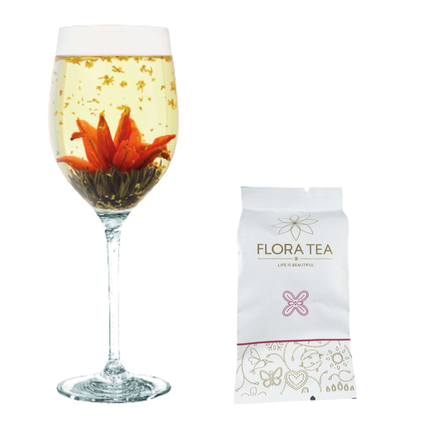Flora Tea Theebloem Aromatic Mayflower met groene thee, lelie en zoet-geurende osmanthus